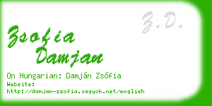 zsofia damjan business card